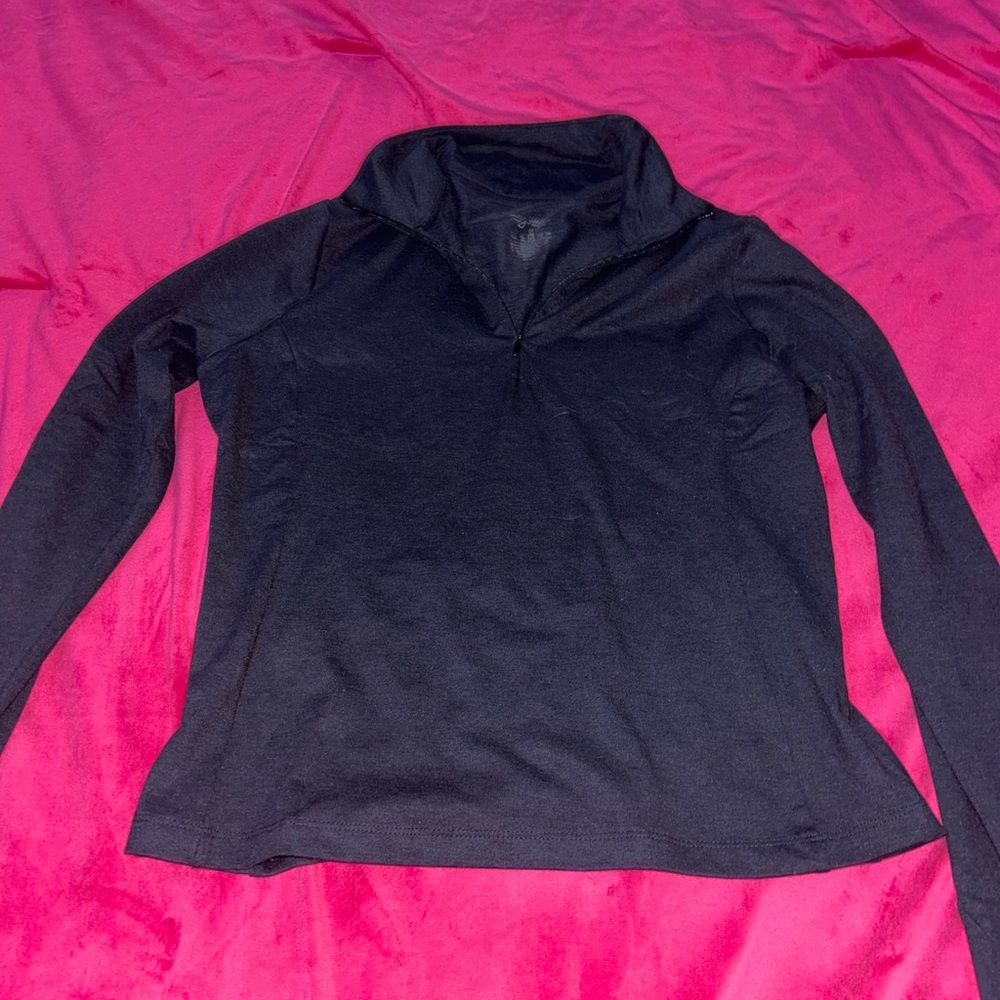 Athletic Black Long Sleeve Pullover